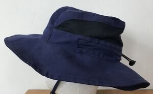 Connectyle Navy Blue Breathable Mesh Wide Brimmed Travel Sun Hat Medium